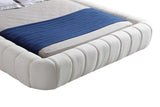 Side profile of Bubbles upholstered king platform bed