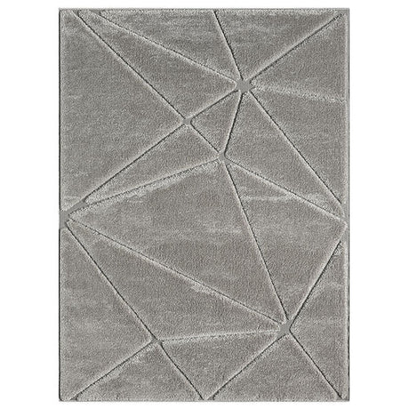 Skyler S624 Carbon area rug 5x7 flat lay