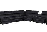 Picasso black sectional power headrest detail