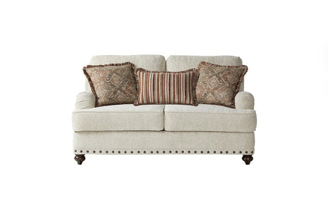 Cycle Hay Beige Fabric Loveseat front view