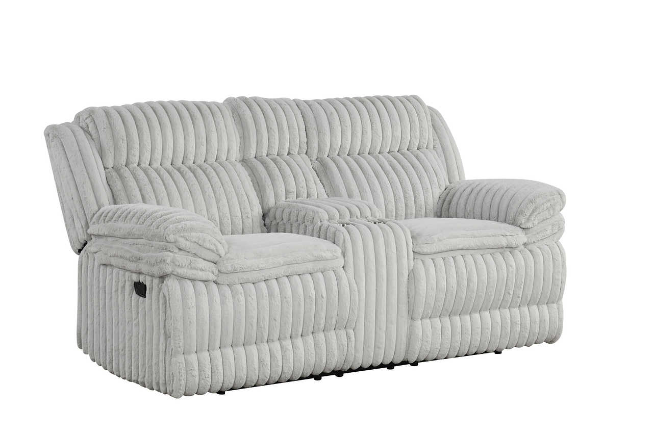 Side view of the reclining sofa with USB and Type-C ports