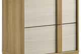 Bedroom perspective with Maya Natural LED Panel Bedroom Set