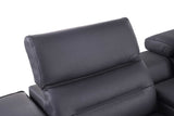 Right arm facing power recliner with headrest