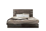 Medea Vintage Oak Italian King Bed angled side view