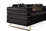 Side view of Luma Black Chair showing ergonomic shape