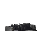 Charcoal chenille chair cushion detail