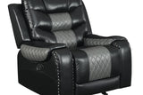 Center console cup holders and storage in Phoenix 3-piece reclining set