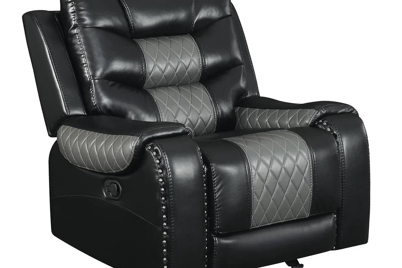 Center console cup holders and storage in Phoenix 3-piece reclining set