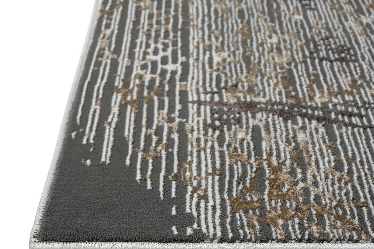 Boutique Espresso area rug folded showing underside texture