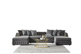 close-up detail of Sicilya Grey Sectional sofa upholstery