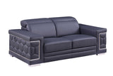 Favo Chair dark navy leather seat cushion