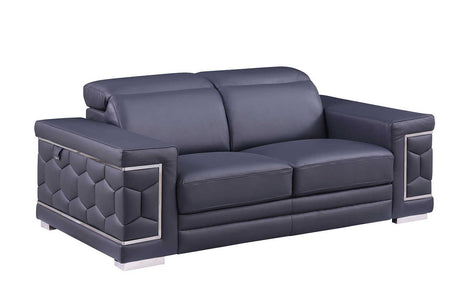 Favo Chair dark navy leather seat cushion