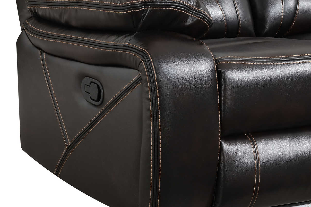 Complete Concord 3-piece reclining set assembled in living room