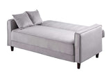 grey loveseat bed side profile