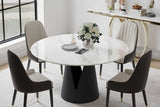 Vero round dining table side angle