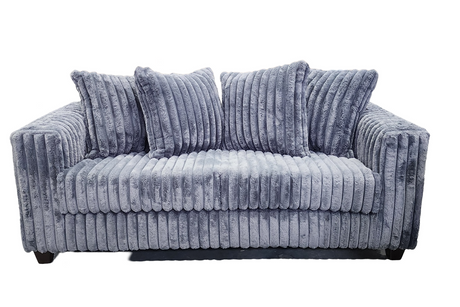 Side view of Gia Gray 2-Piece Living Room Set showcasing sofa and loveseat