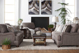 Phineas Driftwood Upholstered Accent Chair angled side view