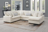 Brady Beige Fabric Sectional sofa side view