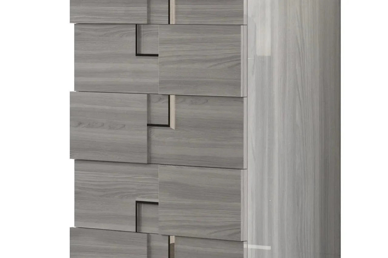 Infinity Gray Panel Bedroom Set bed, side view