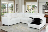 Close-up detail of beige soft fabric upholstery