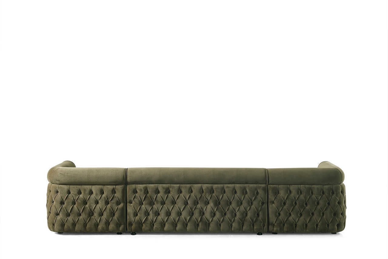 Brooklyn Green Sectional Sofa in room setting