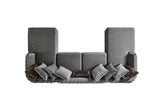 side view of Sicilya Grey Sectional sofa