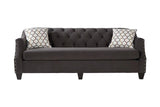 Bing Ash Grey Fabric Tufted Sofa main view