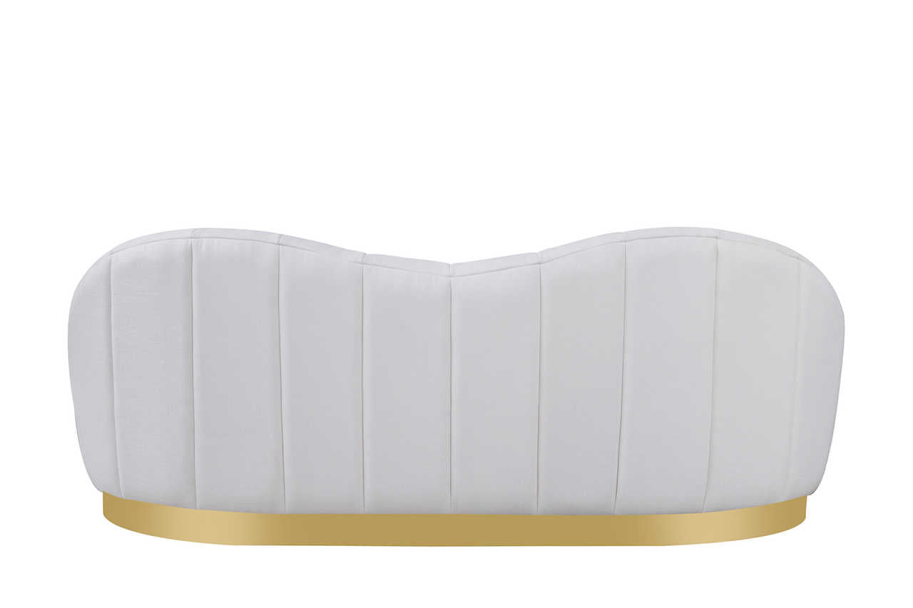 Olena Ivory Living Room Set angled side view