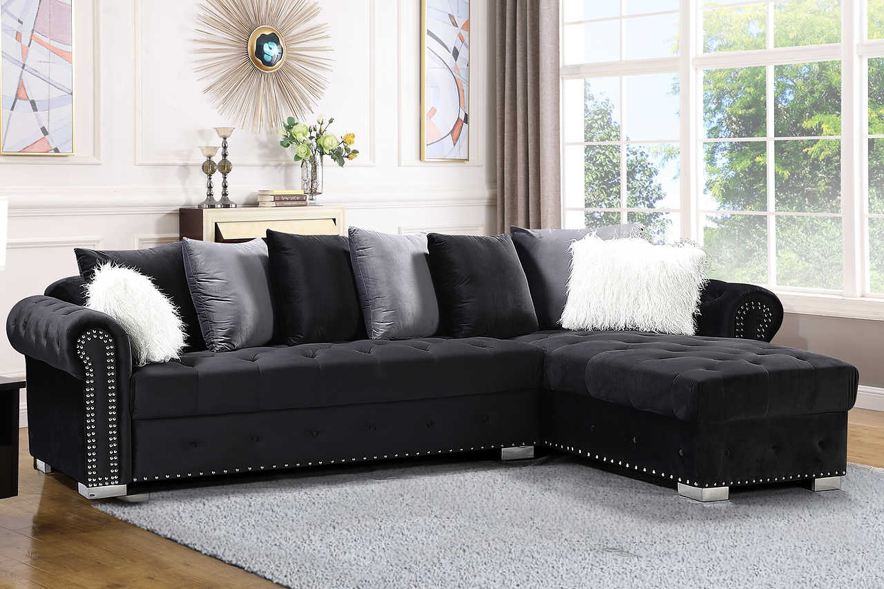 main view of Milan Black Sectional sectional sofa