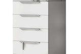 Sunset II White Marble Top Solid Wood Chest front angle