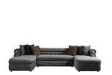 Brooklyn Grey Sectional sofa in room setting