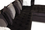 Room view featuring Milan Black Sectional sofa