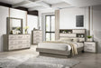 main view of River Light Gray Bookcase Platform Bedroom Set bed