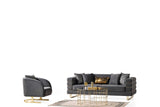 Detail view of Luma Grey Living Room Set cushions