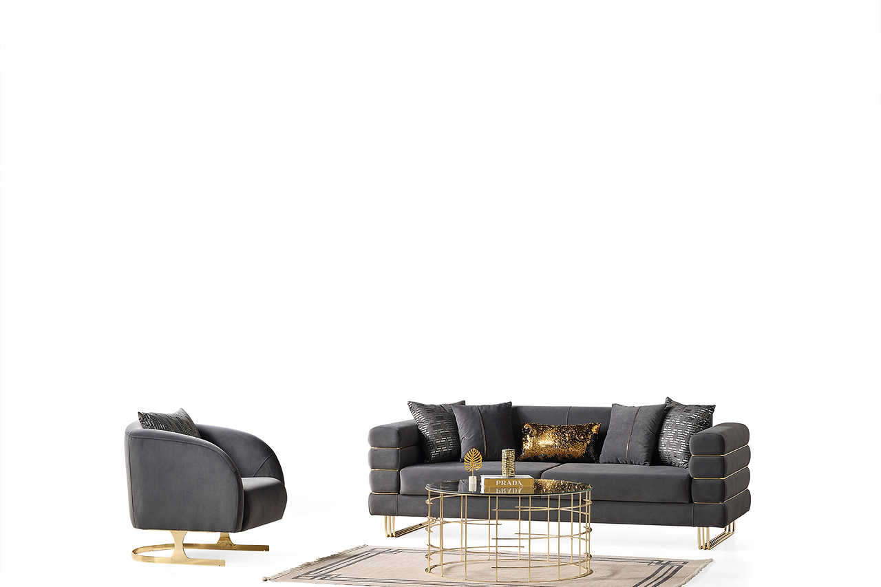 Luma Grey Armchair modern style