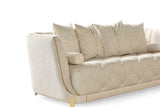 Back view of Elit Off White chenille chair