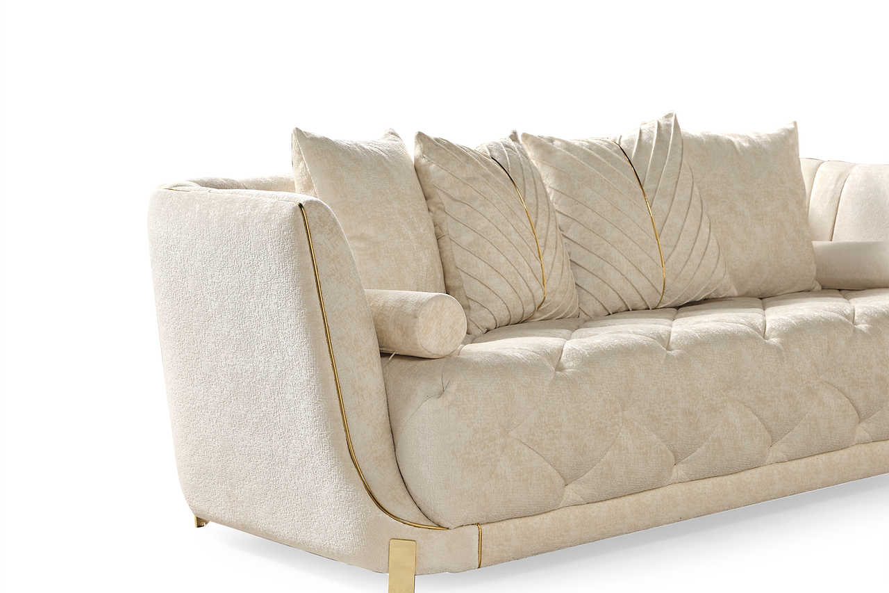 Back view of Elit Off White chenille chair