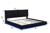 Multi-color LED lighting glowing on Zima bed frame