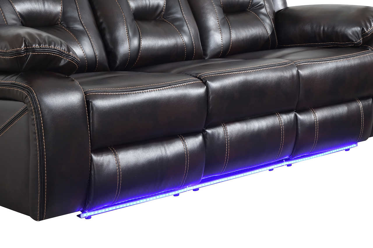 Recliner chair glider mechanism close-up