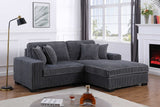 Room setting with Comfy II Grey 2-Piece Sectional Sofa
