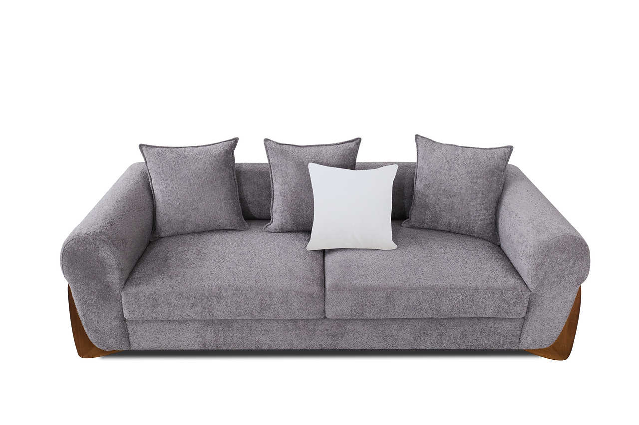 Detail view of Stylus Pewter Living Room Set upholstery and fabric