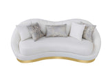 Olena Ivory Living Room Set side perspective