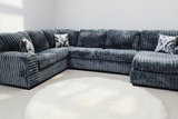 Austin Gray 3-Piece Sectional in living room setting