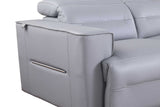 Nexus light blue sectional sofa front view