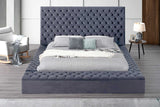 Catalina II grey king bed footboard and slat support