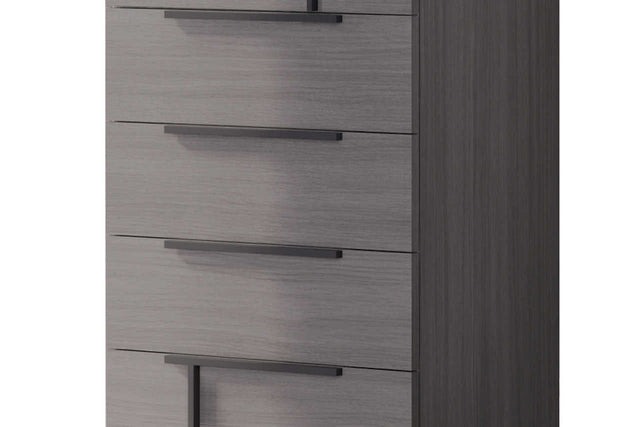 Sunrise Collection Gray Chest front view showing drawers