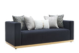 Alisha Black Living Room Set side angle view