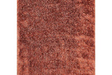 Afro Shag Rust 5x7 Art Silk Shine Rug displayed flat on floor