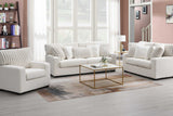 main view of Tarra Ivory Fabric Living Room Set furniture