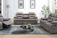 Jenny grey reclining sofa front view